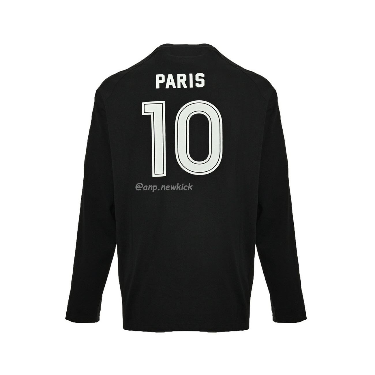 Balenciaga Black Soccer Long Sleeve Jersey T Shirt (5) - newkick.app